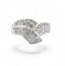Bague 51 Bague croisée en or blanc 18 carats et diamants 58 Facettes