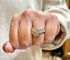 Bague 51 Bague croisée en or blanc 18 carats et diamants 58 Facettes