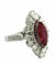 Bague 55 Bague marquise en or avec diamants et rubis naturel 58 Facettes