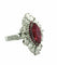 Bague 55 Bague marquise en or avec diamants et rubis naturel 58 Facettes