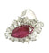 Bague 55 Bague marquise en or avec diamants et rubis naturel 58 Facettes