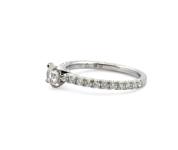 Bague 53 Cartier - Solitaire en platine 950 avec diamants 58 Facettes