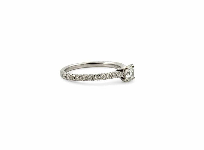 Bague 53 Cartier - Solitaire en platine 950 avec diamants 58 Facettes