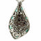 Collier Collier pendentif en or blanc 18 carats, mabé de Tahiti, émeraudes et diamants 58 Facettes