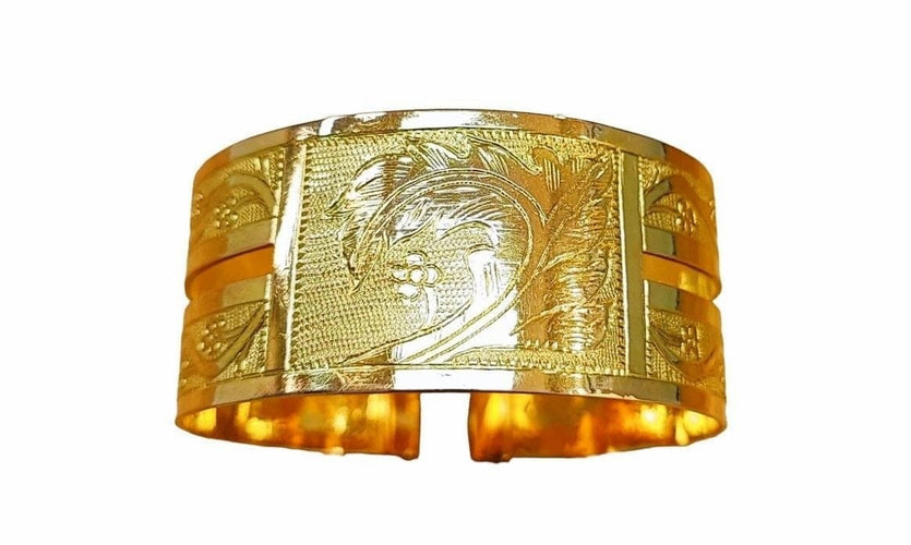 Bracelet Bracelet manchette rigide en or jaune 18 carats 58 Facettes RA-73/1