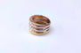 Bague 53 Bague jonc 3 ors en or 18k 58 Facettes BAG.1841.3OR.JON