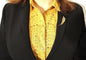 Broche Broche feuille en or jaune 18k avec diamant 58 Facettes RA-615/3