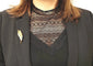 Broche Broche feuille en or jaune 18k avec diamant 58 Facettes RA-615/3