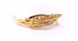 Broche Broche feuille en or jaune 18k avec diamant 58 Facettes RA-615/3