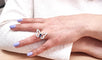 Bague 54 Bague papillon en or blanc 18K, iolite et diamants 58 Facettes Pap/dt-iol