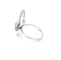 Bague 54 Bague papillon en or blanc 18K, iolite et diamants 58 Facettes Pap/dt-iol
