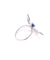 Bague 54 Bague papillon en or blanc 18K, iolite et diamants 58 Facettes Pap/dt-iol