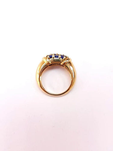 Bague 50 Bague jonc en or jaune 18K pavée de saphirs 58 Facettes GG19-PAV.S
