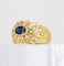 Bague 52 Bague jonc en or jaune 18K saphir et diamants 58 Facettes Bag.Soleil