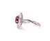 Bague 54 Bague marguerite en or blanc 18K rubis et diamants 58 Facettes Bag.Ent.Rub.F-23