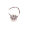 Bague 54 Bague marguerite en or blanc 18K rubis et diamants 58 Facettes Bag.Ent.Rub.F-23