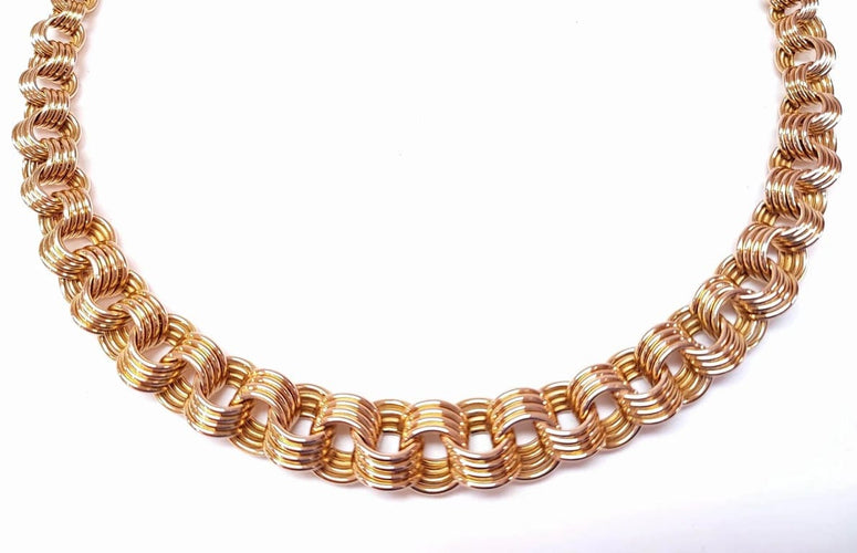 Collier Collier en or jaune 18K (750‰) à anneaux ronds 58 Facettes COLL.MSIF-987