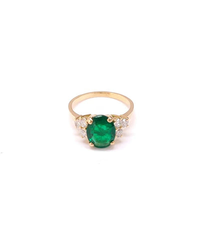 Bague 55 Bague en or jaune 18K émeraude 2,30 ct et diamants 58 Facettes Bag.Em.Ep.FA.25