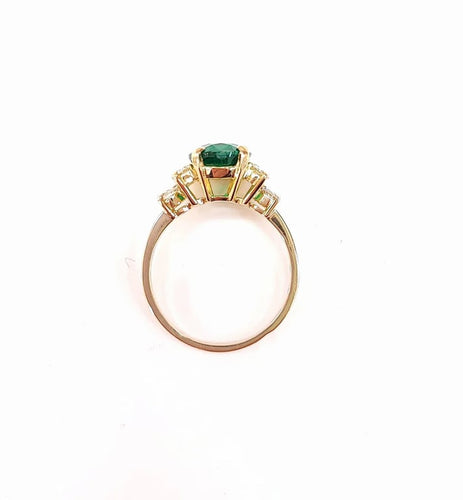 Bague 55 Bague en or jaune 18K émeraude 2,30 ct et diamants 58 Facettes Bag.Em.Ep.FA.25