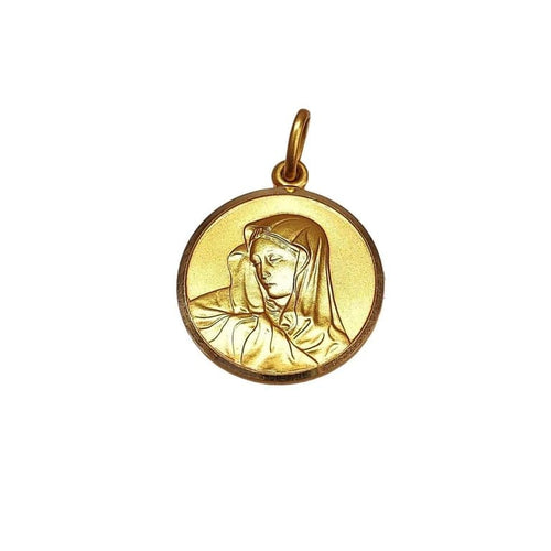 Pendentif Médaille Vierge - Pendentif en or jaune 18K 58 Facettes Med.Vierge.1034