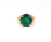 Bague 54 Bague en or jaune 18K avec émeraude et diamants 58 Facettes BAG.EMER.XL