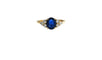 Bague 55 Bague en or jaune 18K au saphir 1,33 ct et diamants 58 Facettes Bag.Ov.6Dt.FA34S