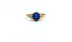 Bague 55 Bague en or jaune 18K au saphir 1,33 ct et diamants 58 Facettes Bag.Ov.6Dt.FA34S