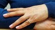 Bague 53.5 Demi-alliance - Bague en or jaune 18K et diamants 58 Facettes All.Demi.FA.19-J
