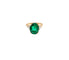 Bague 56 Bague en or jaune 18K émeraude 4,65 ct et diamants poire 58 Facettes Bag.Em.2Pr.FA.40