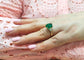 Bague 56 Bague en or jaune 18K émeraude 4,65 ct et diamants poire 58 Facettes Bag.Em.2Pr.FA.40
