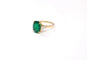Bague 56 Bague en or jaune 18K émeraude 4,65 ct et diamants poire 58 Facettes Bag.Em.2Pr.FA.40