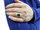 Bague 54.5 Bague émeraude et diamants en or blanc 18K 58 Facettes BAG.EMER.FA.42