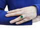 Bague 54.5 Bague émeraude et diamants en or blanc 18K 58 Facettes BAG.EMER.FA.42