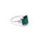 Bague 54.5 Bague émeraude et diamants en or blanc 18K 58 Facettes BAG.EMER.FA.42