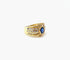 Bague 56 Bague saphir et diamants en or jaune 18K 58 Facettes Bag.saph.alveol