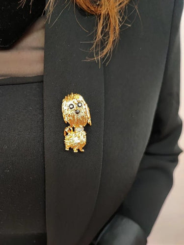 Broche Broche chien en or jaune 18K et diamants 58 Facettes Broc.chien-988