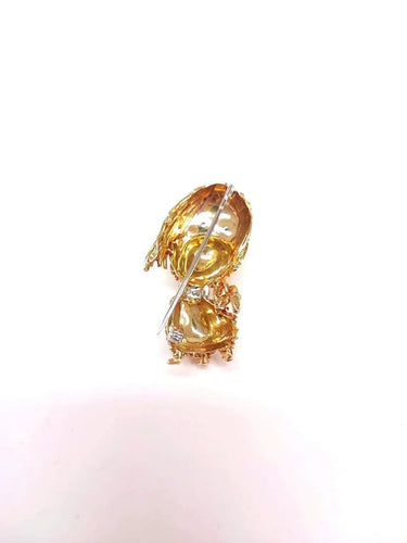 Broche Broche chien en or jaune 18K et diamants 58 Facettes Broc.chien-988