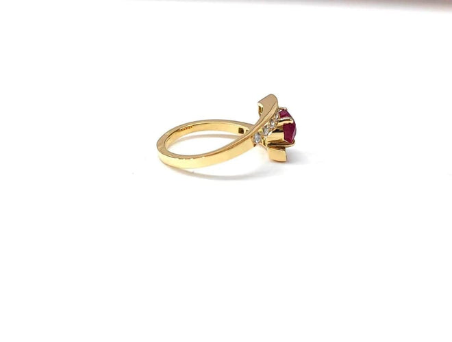 Bague 54 Bague rubis et diamants en or jaune 18K 58 Facettes Bag.cx.rub.FA.50