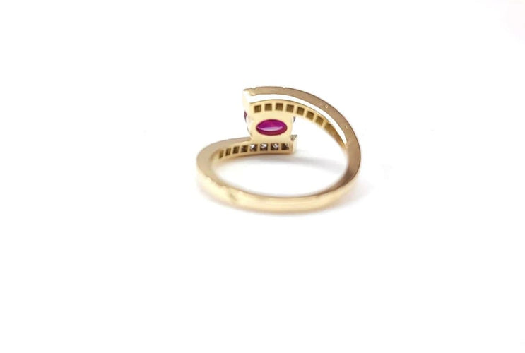 Bague 54 Bague rubis et diamants en or jaune 18K 58 Facettes Bag.cx.rub.FA.50