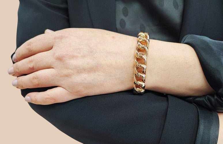 Bracelet Bracelet à maillons carrés en or jaune 18K 58 Facettes Brac.Carré.1413