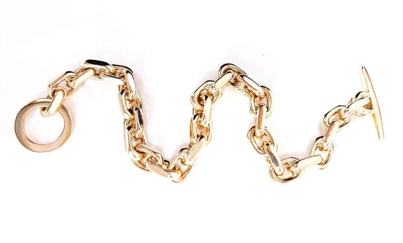 Bracelet Bracelet maille forçat massive en or jaune 14K 58 Facettes Brac.14K-1246