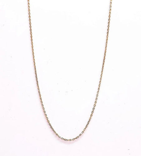 Collier Chaîne maille forçat diamantée en or jaune 18K - 41 cm 58 Facettes CH.COU.1334