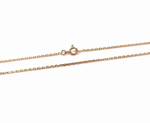 Collier Chaîne maille forçat diamantée en or jaune 18K 58 Facettes CH.COU.1448