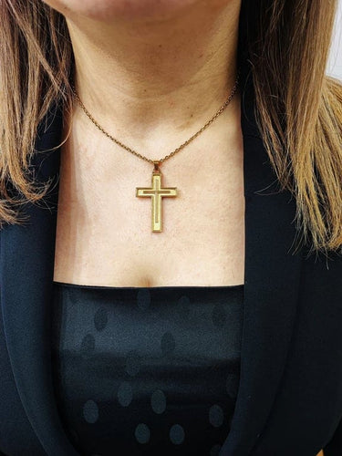 Pendentif Croix - Pendentif en or jaune 18K (750‰) 58 Facettes CROIX-1414