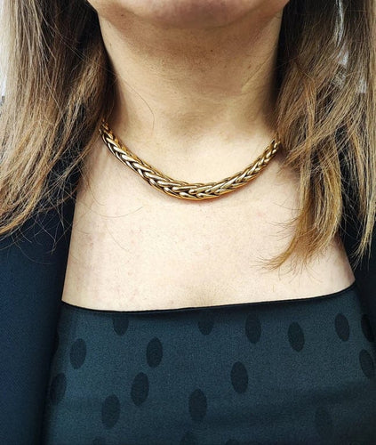 Collier Collier maille palmier en chute en or jaune 18K 58 Facettes COL.PALM.AR.1293