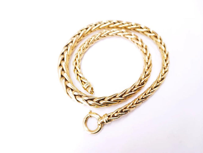 Collier Collier maille palmier en chute en or jaune 18K 58 Facettes COL.PALM.AR.1293