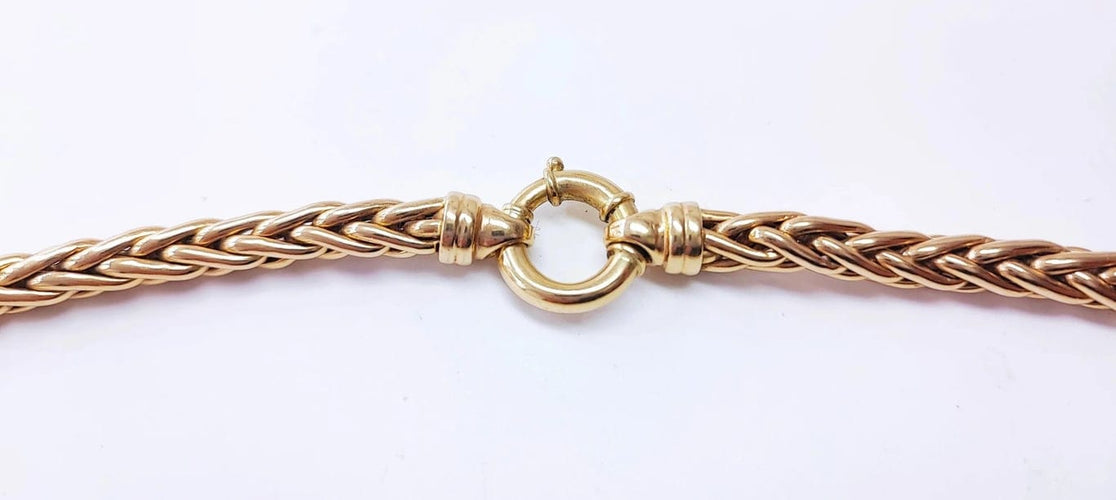 Collier Collier maille palmier en chute en or jaune 18K 58 Facettes COL.PALM.AR.1293