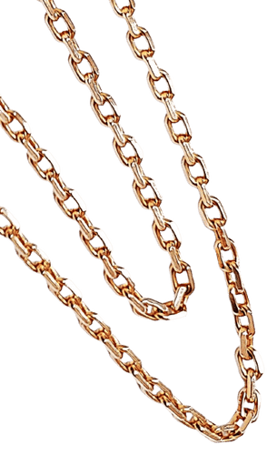 Collier Chaîne maille forçat diamantée en or jaune 18K, 60 cm 58 Facettes CH.COU.1583-60cm