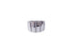 Bague 55 Bague jonc bandeau en or blanc 18K et diamants 58 Facettes BAG.TIGRE-1103