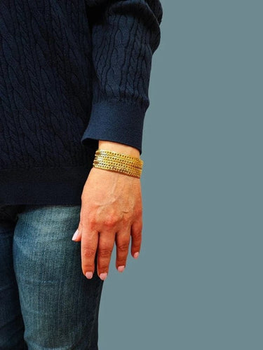 Bracelet Bracelet manchette en or jaune 18 carats 58 Facettes Brac.manch-1644